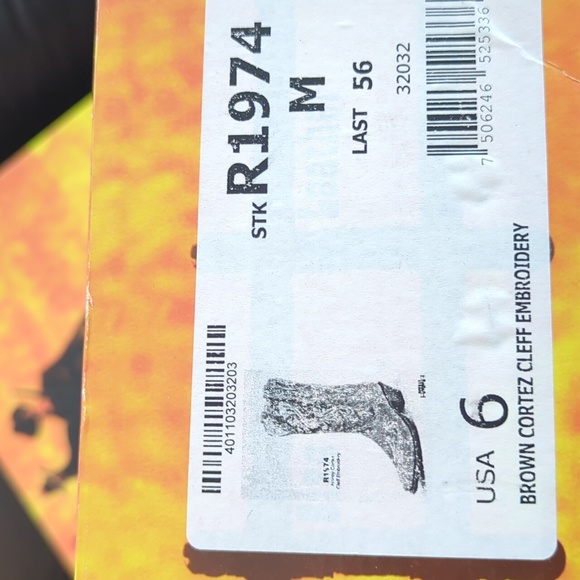 CORRAL R1974 Honey Cortez ivory scroll & fleur de lis cowgirl western boots sz 6 - Picture 16 of 16